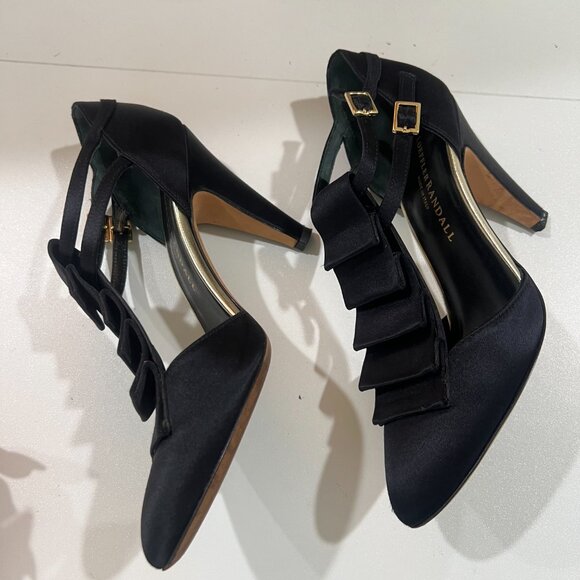 Loeffler Randall Black Satin Bow Heels – Size 6 Cocktail Party Wedding Heels main image 6